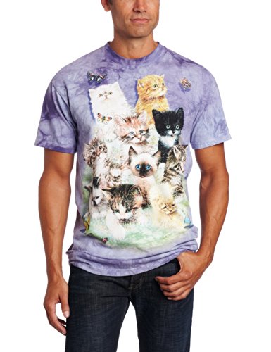The Mountain 10 Kittens Adult T-Shirt, Purple, XL