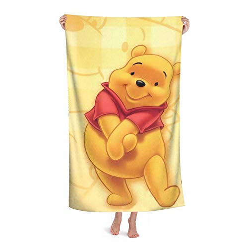 Hdadwy W-Innie The Pooh Anime Beach Pool Badetuch 31x 51 Zoll, 100% Superfine Fiber Weiches, hochabsorbierendes Badetuch Ldeal für Pool, Zuhause, Fitnessstudio, Spa