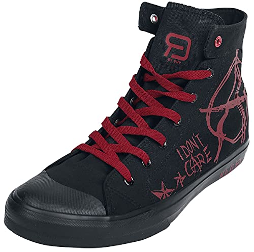 RED by EMP Unisex schwarz-rote Sneaker mit Print EU43