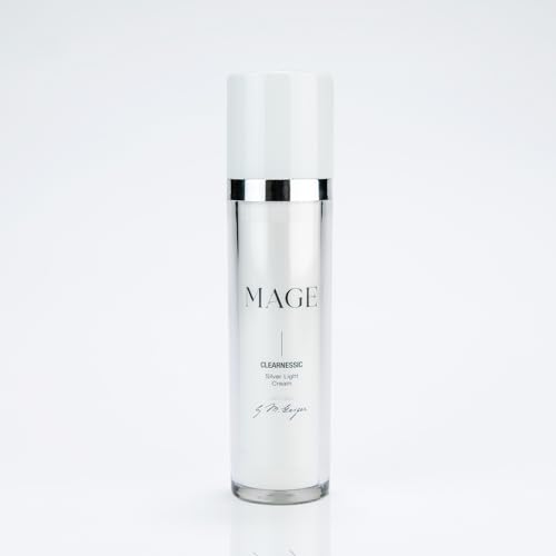 MAGE Silver Light Cream, 24h Anti-Pickel Creme zur intensiven Reduzierung von Hautunreinheiten, Gesichtscreme bei Akne, feuchtigkeitsspendend, vegan, Made in Germany