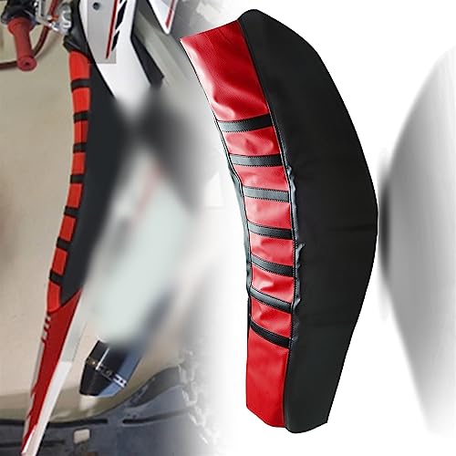 WILRAY Motocross Gummi Weicher Sitzbezug Dirt Pit Bike Für K&awasaki Für D-Tracker KDX KLX 125 140 175 200 220 250 300 450 650 SR G L BF S R Schmücken (Color : Red)