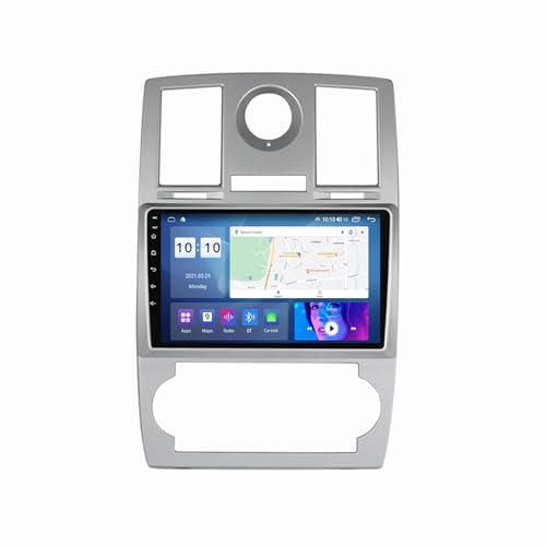 Android 12 Autoradio Mit Navi 2 Din 9 Zoll Touchscreen Autoradio Für Chrysler 300C 2004-2011 Mit Carplay Android Auto,mit RDS Bluetooth FM AM Lenkradsteuerung Rückfahrkamera (Color : M500 8+128G)