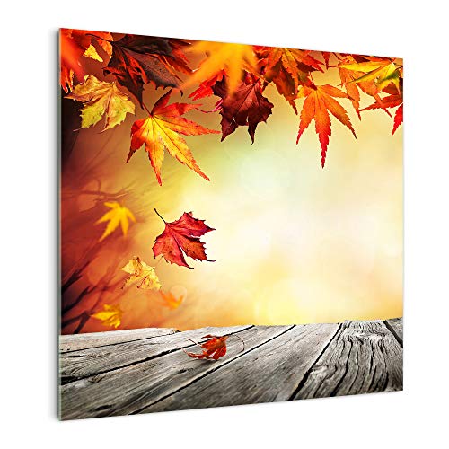 DekoGlas Küchenrückwand 'Herbstliche Blätter' in div. Größen, Glas-Rückwand, Wandpaneele, Spritzschutz & Fliesenspiegel