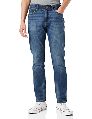 Lee Herren Extreme Motion Straight Jeans, Bleu (Maddox Pu), 30W / 32L