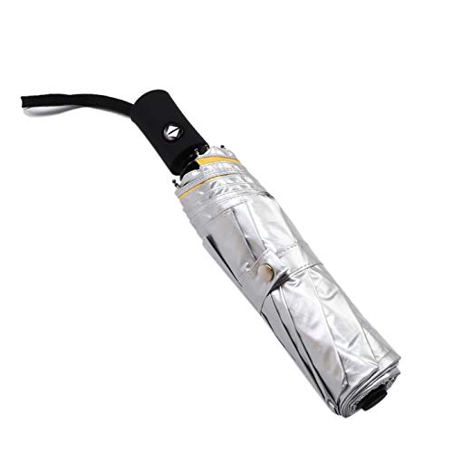 Oumefar Anti-UV Mini 3 Faltschirm Regenschirm Winddichter Silberkleber