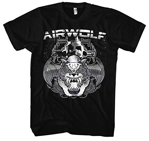 Airwolf Männer Herren T-Shirt | Hawke USA Logo Helikopter Hubschrauber (3XL)