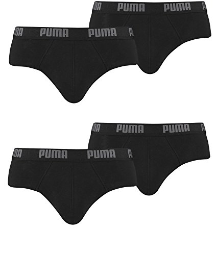 Puma Herren Basic Brief Men Slip 8er Pack, Größe:L;Farbe:Black / Black (230)