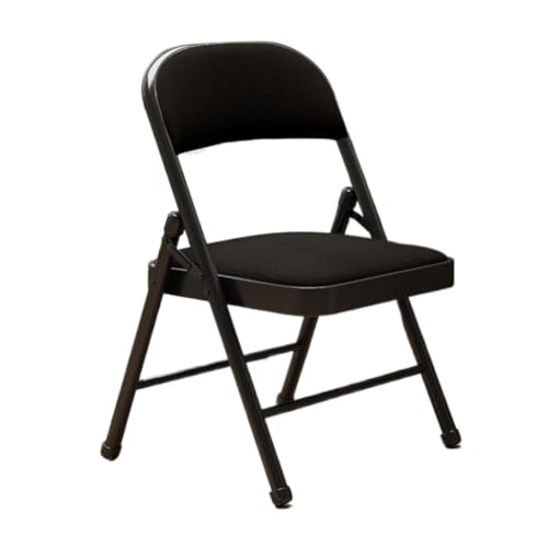 WSSDMFF Bürostuhl Einfacher Klappstuhl Rückenlehne Stuhl Zuhause Tragbarer Bürostuhl Konferenzstuhl Einfacher Hocker Computerstuhl Bürostühle (Farbe: Weiß, Größe: B)