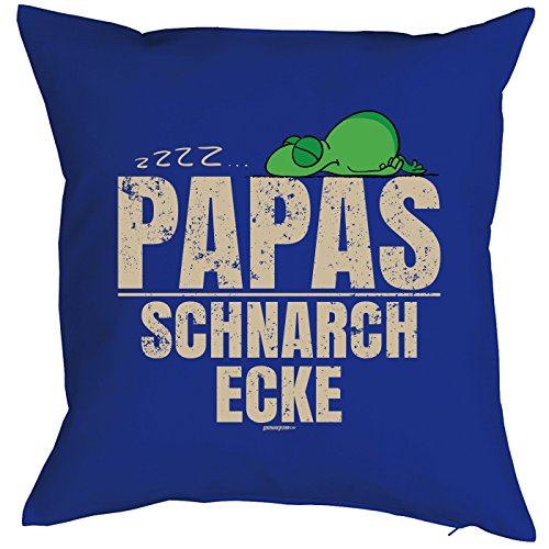 trag-das Papa Geschenkidee Kissen mit Füllung Geburtstagsgeschenk für Papa - Papas Schnarchecke