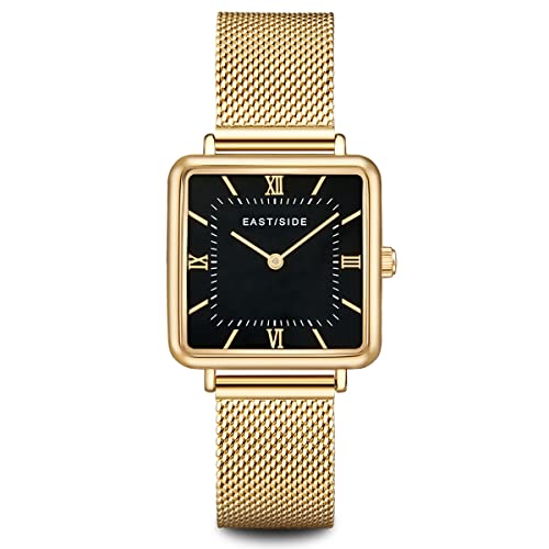 Eastside Damen Uhr analog Japan Quarzwerk mit Edelstahl gelbgold Armband 10080087