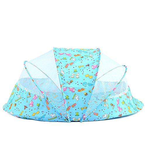 Moskitonetz-Baby-faltendes Reise-Bett-Krippe mit Kissen, Pop-up-Zelt, tragbares Säuglingsschlafzelt, Reise-Kinderzelt, Strand-Zelt, im Freien, NEU, blau