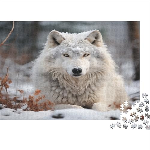 Domineering Arctic Wolf Puzzles Erwachsene 1000 Teile Gifts Home Decor Educational Game Family Challenging Games Home Decor Geburtstag Stress Relief 1000pcs (75x50cm)