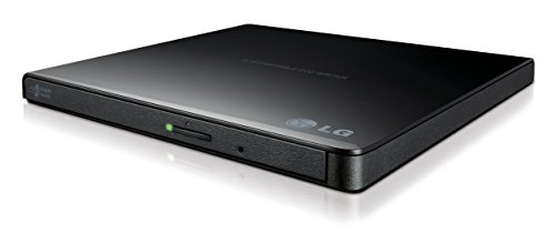 LG GP65NB60 8X USB 2.0 Super Multi Ultra Slim Tragbares DVD-Brenner Laufwerk +/-RW externes Laufwerk mit M-DISC-Unterstützung – Schwarz