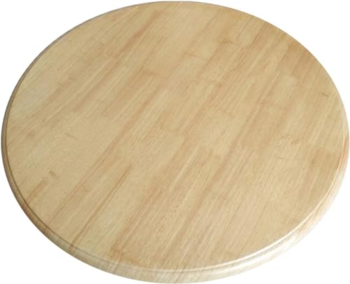 Lazy Susan Drehteller aus Holz – großer Lazy Susan Esstisch Drehteller – runde drehbare Servierplatte, drehbares Tablett aus Massivholz für Esstisch, 23″~47″,H,60cm/23″