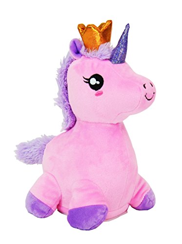 Kögler 75673 - Laber Einhorn "Cottoncandy", Labertier mit Aufnahme- und Wiedergabefunktion, plappert alles witzig nach und bewegt sich, ca. 27 cm groß, ideal als Geschenk für Jungen und Mädchen