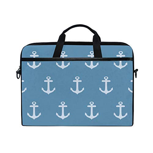 LUNLUMO Anchors Blue Background 15 Zoll Laptop und Tablet Tasche Durable Tablet Sleeve for Business/College/Women/Men