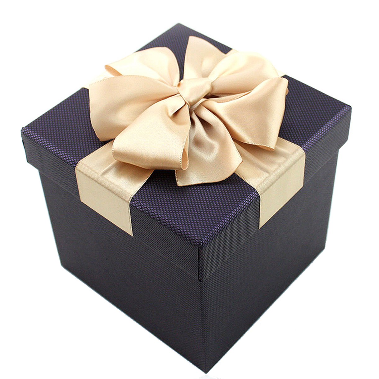 Cheerlife Quadratische Geschenkbox Geschenkkarton Geschenkschachteln Geschenkverpackung Geschenk Schachtel Karton Blau 20 * 20 * 20