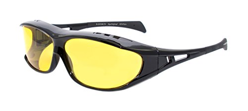 rainbow safety Überbrille Sonnenbrille Herren für Brillenträger Schutzbrille für Sport Radfahren Skifahren Angeln Auto Nachtsichtbrille Polarisierte Gläser RWN20 (Nachtfahrbrille)