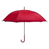 eBuyGB Pack of 4 Plastic Crook Handle Bridal Wedding Umbrella Regenschirm, 107 cm, Rot (Red)