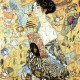 Puzzle Mich�le Wilson Puzzle aus handgefertigten Holzteilen - Gustav Klimt: Dame mit F�cher 80 Teile Puzzle Puzzle-Michele-Wilson-A515-80
