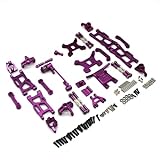 UNARAY Passend for Wltoys 144001 144010 124018 124019 RC Car Metall Upgrade Verbrauchsteile Kit (Size : Purple)