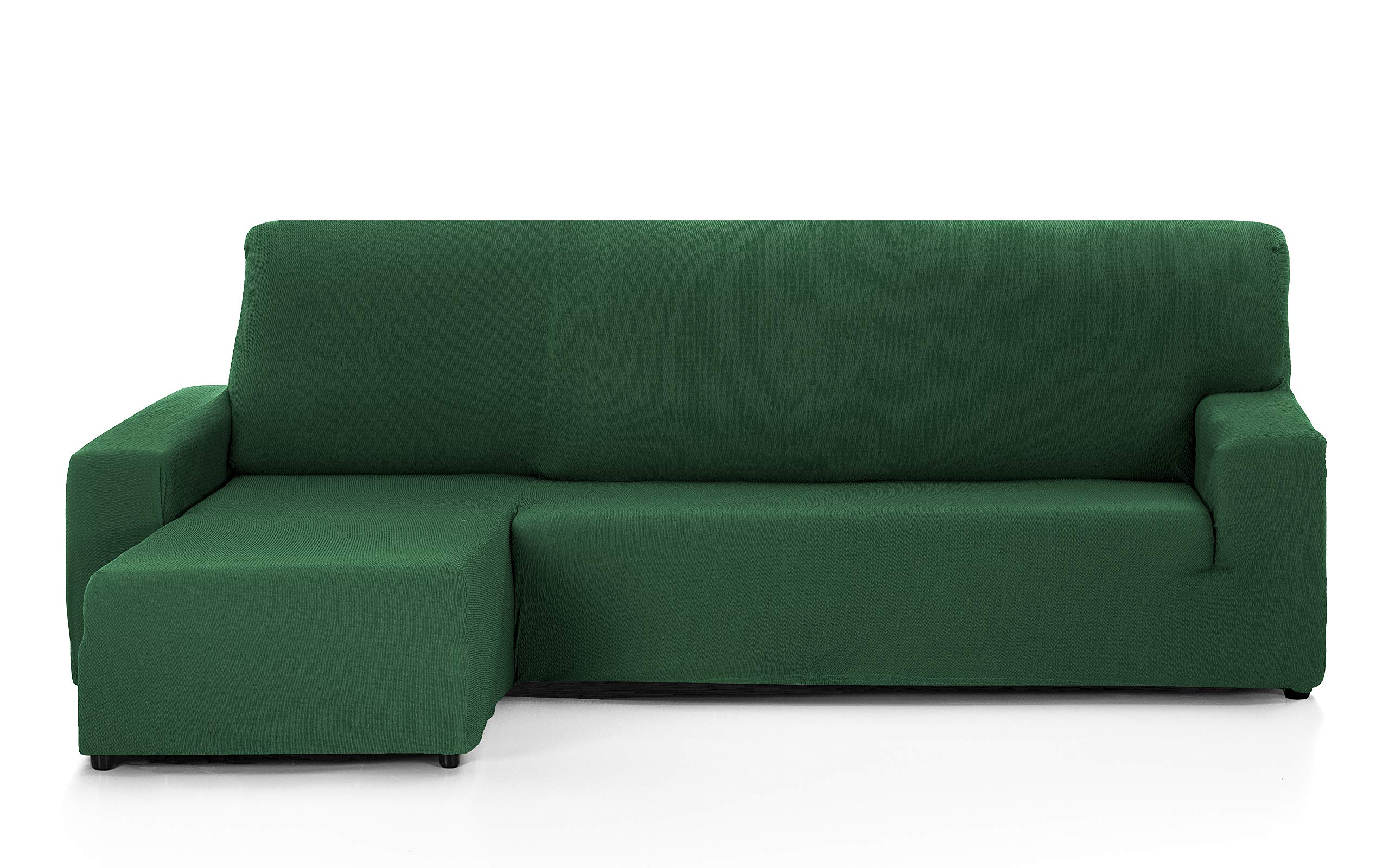 Martina Home - Sofabezug für Chaiselongue, Modell Túnez, modernes Design, Stoff, Flaschengrün, kurzes Eckteil Links
