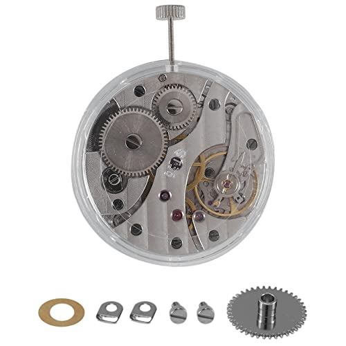 TPPIG 1 Stück Zubehör Teile ST3601 Homemade 6497 Uhrwerk Tuning Manuelle Up-Chain Zwei-Pin Semi-Mechanisches Uhrwerk, silber