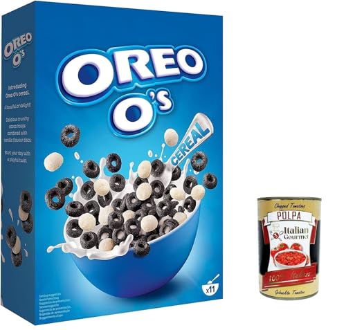 Oreo O's Cereal 6 x 350 g, Oreo Cerealien mit Kakao- und Vanillegeschmack, Oreo Cereal als Frühstück oder Snack zwischendurch, enthält Vitamine und Eisen