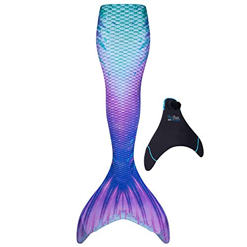 Fin Fun Limited Edition Mermaid Tail zum Schwimmen für Frauen, Teenager und Erwachsene mit Monoflosse, Small, Lotus Moon