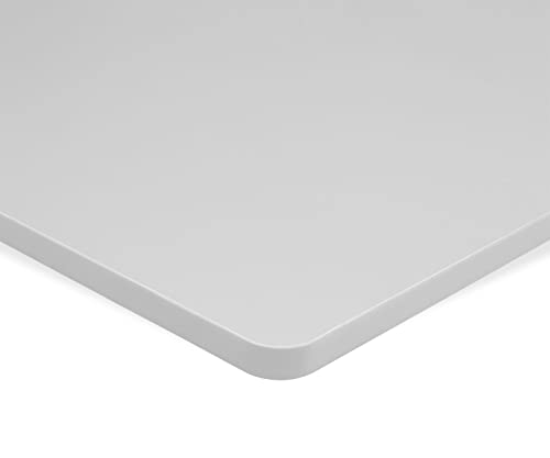 ESMART Germany TPL-168LG stabile Schreib-Tisch-Platte aus MDF [Größenauswahl] 160 x 80 x 2,5 cm - Hellgrau | Kratzfest, PVC-beschichtet, pflegeleicht, Bürotischplatte belastbar bis 120 kg