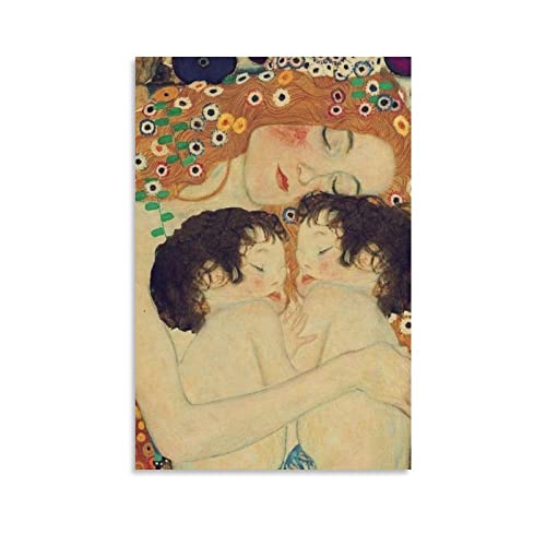 Gustavv Klimt Moderne Kunst Gemälde Poster Mutter Poster Dekorative Malerei Leinwand Wandkunst Wohnzimmer Poster Schlafzimmer Gemälde 50 x 75 cm