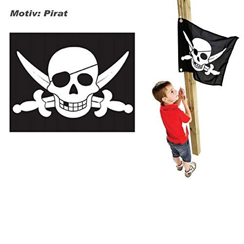 Kinder-Fahne Flagge Pirat mit Hiss-Seil
