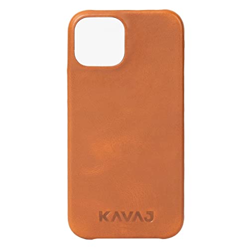 KAVAJ Lederhülle für iPhone 13 Pro Max Boston Cognac-Braun, Smartphone Hülle, echtes Leder, ultradünne leichte Hülle, Smartphone-Schutzhülle