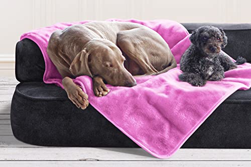 tierlando Hundedecke Lilly Plüsch Plüschdecke Hundebett Decke Katzendecke WEICH Größe: HD-150 cm | Farbe: 07 Rosa