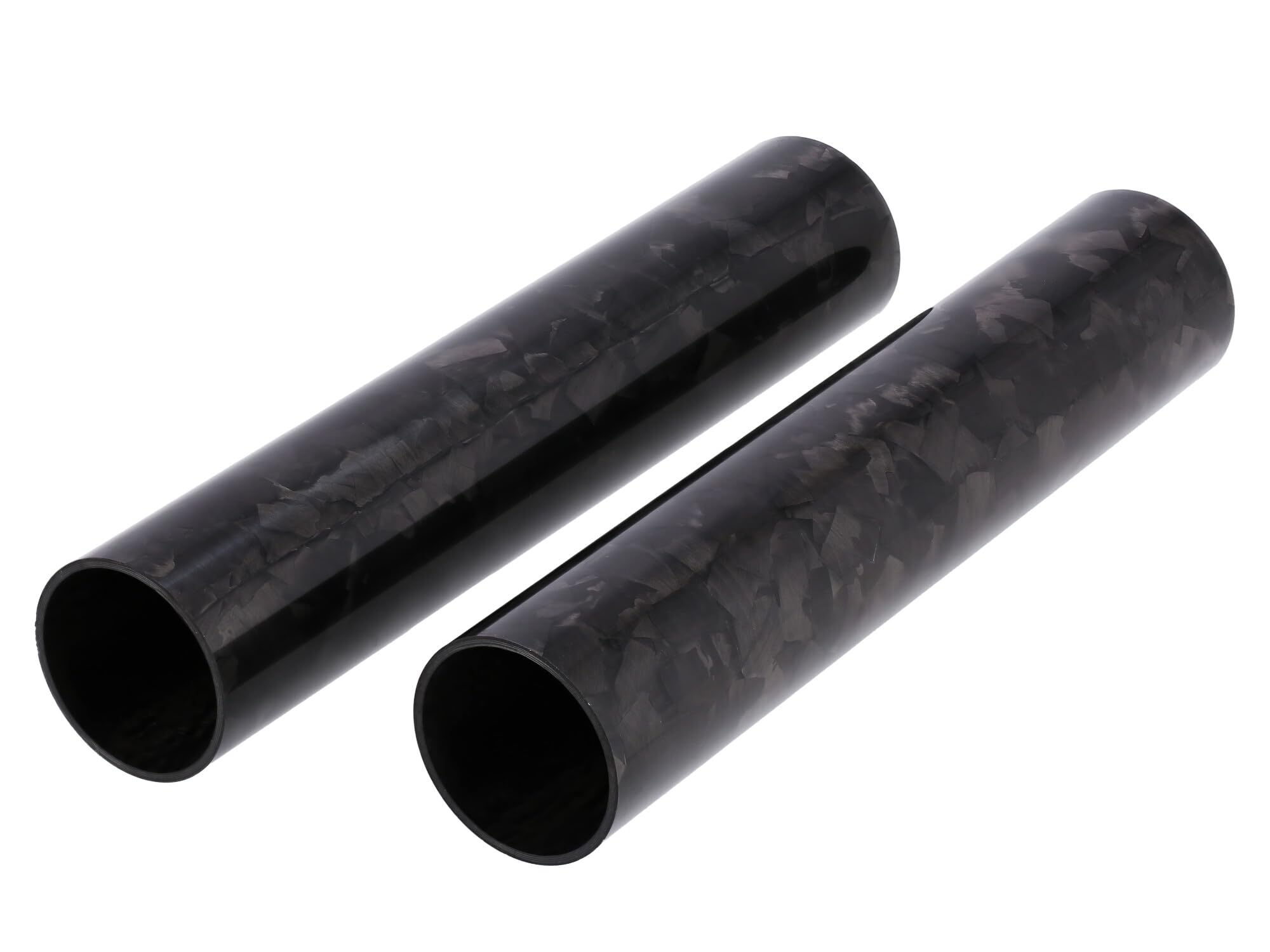 Set: 2x Cover für Telegabelholme, 165mm, Forged-Carbon - Schwarz