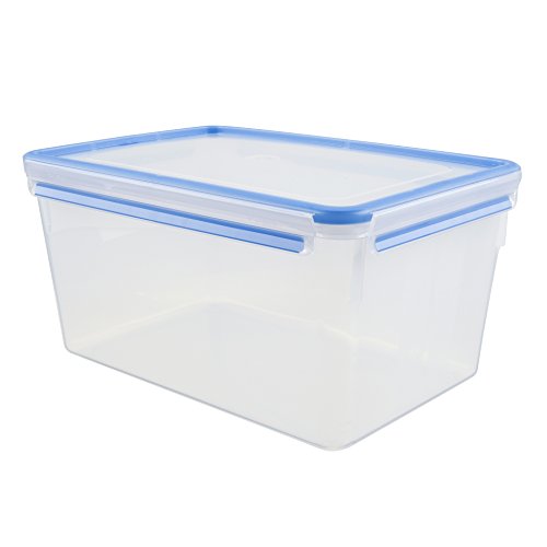 Tefal Master Frischhaltedose für Lebensmittel, rechteckig, transparent/blau, Plastik, transparent/blau, 8.2 Litre