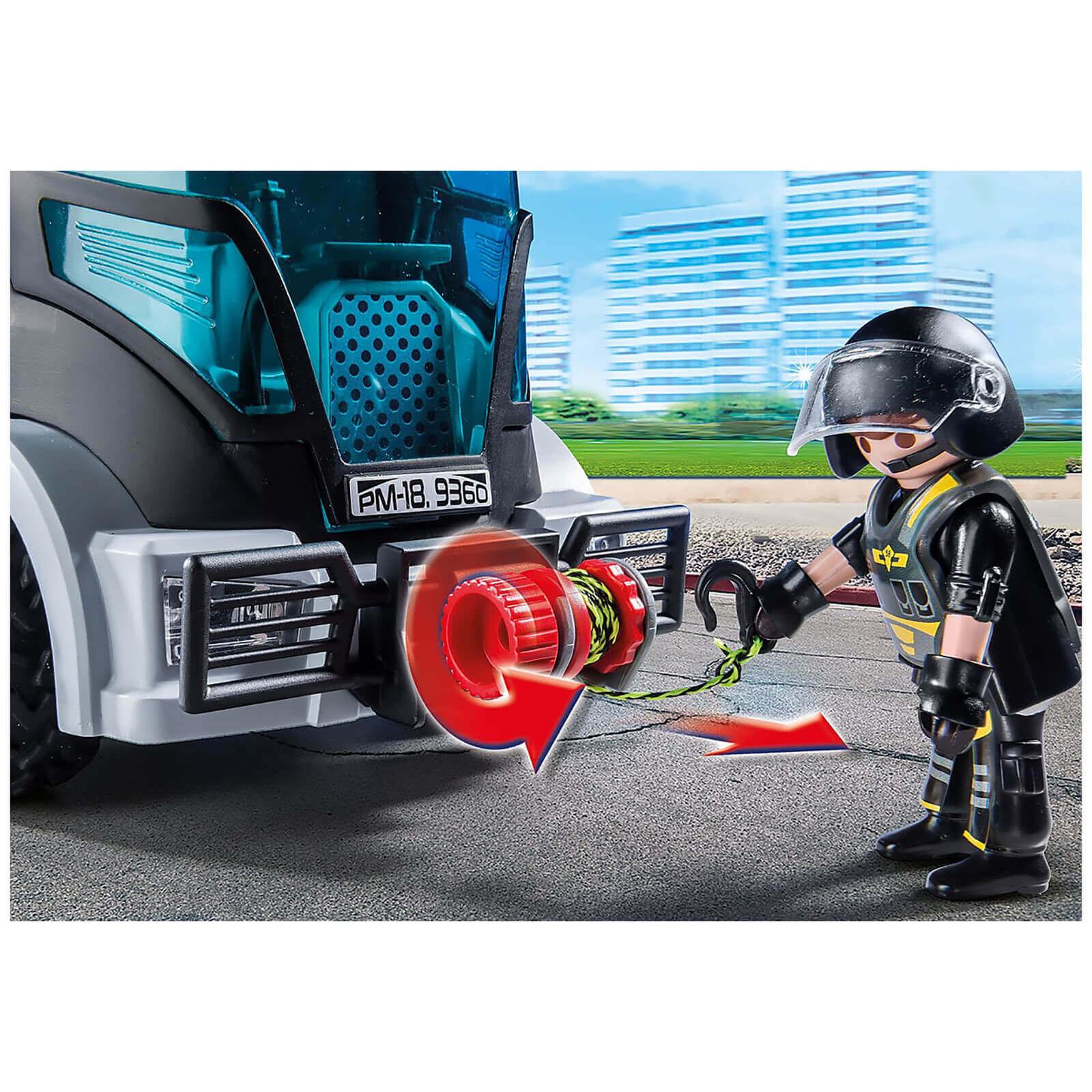 Playmobil City Action SWAT Truck mit funktionierenden Lichtern und Sound (9360) 4