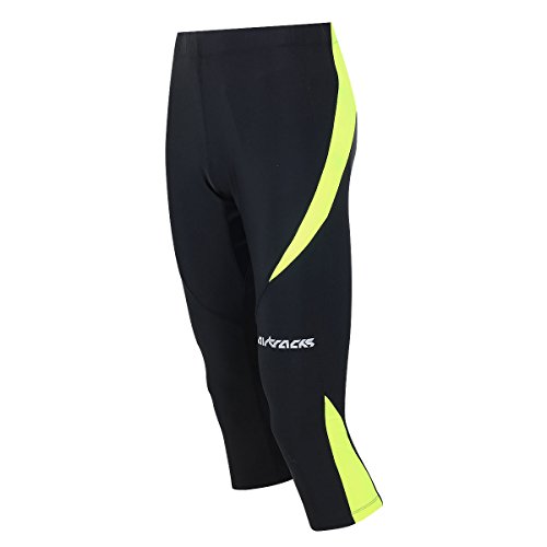 Airtracks FUNKTIONS Laufhose 3/4 LANG PRO/Running Hose - Tight/Kompression -schwarz-neon S