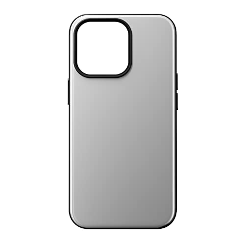 NOMAD Sport Case für iPhone 13 Pro | Hülle mit MagSafe und TPE-Bumber | NFC integriert für Digitale Visitenkarten | aus Polycarbonat | grau