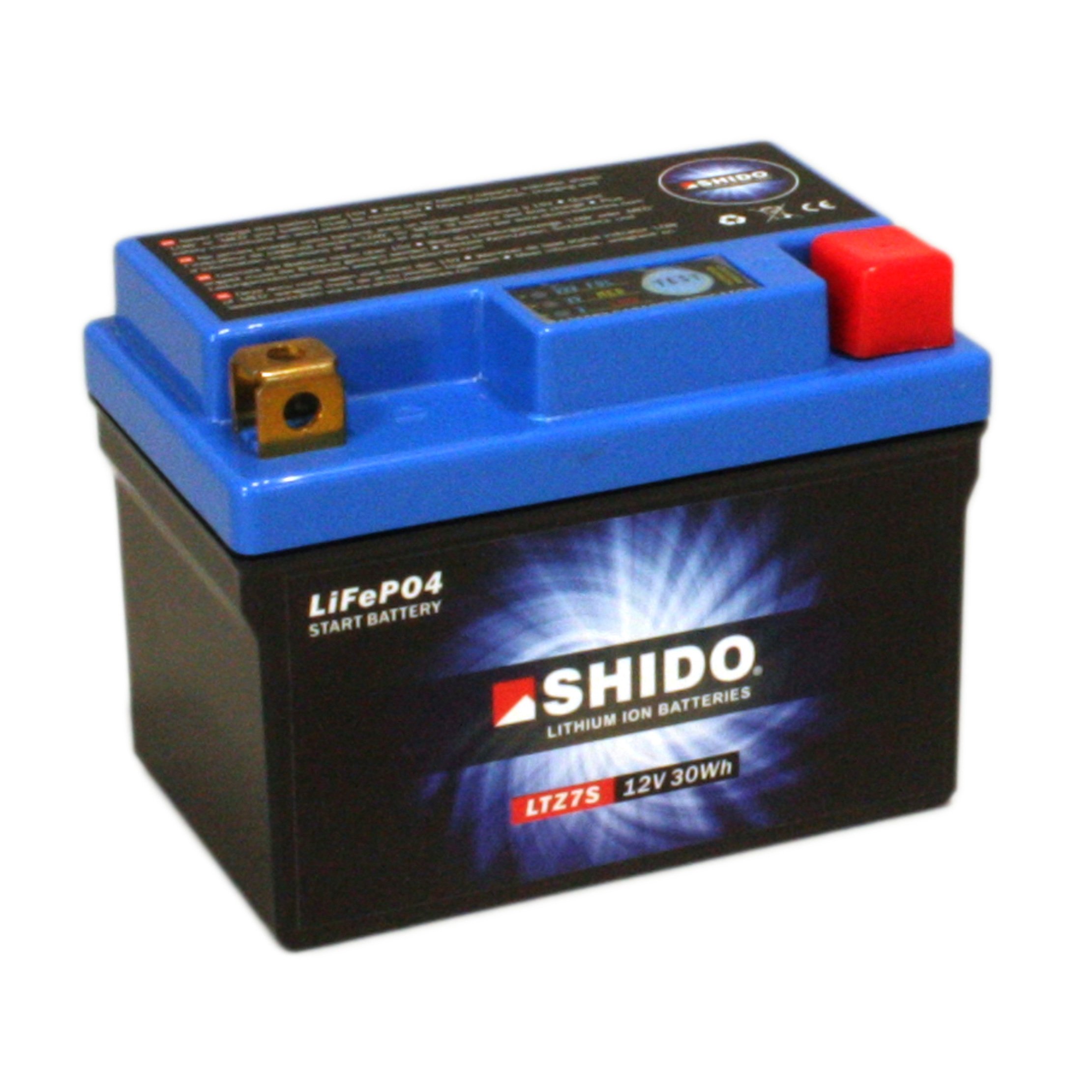 Batterie Shido Lithium LTZ7S / YTZ7S, 12V/6AH (Maße: 113x70x105) für Yamaha YZF1000 R1 Baujahr 2015