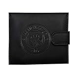 Herren Leder-Geldbeutel mit Manchester City FC Prägung, RFID (Einheitsgröße) (Schwarz)