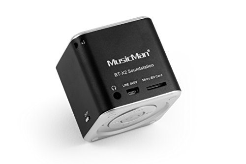 MusicMan mini Wireless Soundstation BT-X2 (MP3 Player, Bluetooth) schwarz