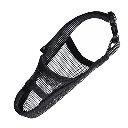 Mesh Breathable Quick Fit Dog Muzzle Anti Bark Bite Chew Black Training to Prevent Biting Screaming Eating Muzzle Adjustable Breathable Mesh Muzzle/Dog Mask/Mouth Cover M