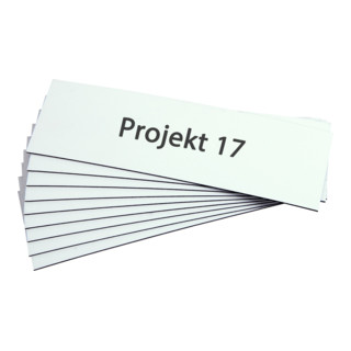 Eichner Magnet Lagerschild 0,85 mm Farbe: weiß 20 x 100 mm