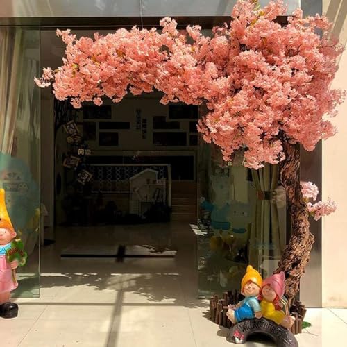 künstliche pflanzen groß Draußen Großer Künstlicher Japanischer Rosa Kirschblütenbaum,Handgefertigte Künstliche Sakura-Seidenblumendekoration, Künstlicher Sakura-Baum,Für Zuhause Hochzeit Party Dekora