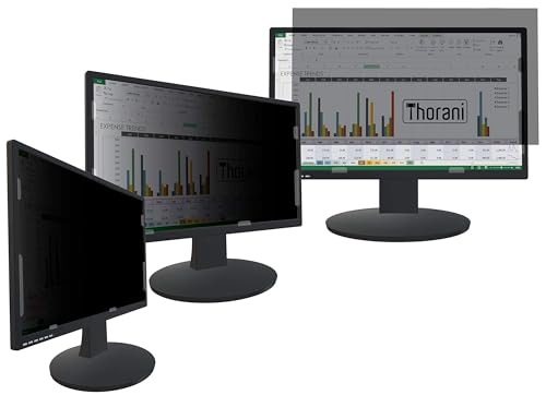 Thorani Desktop Privacy Filter, Blickschutzfolie für PC-Monitor, gewährt Premium Sichtschutz - 27 Zoll, 16:9