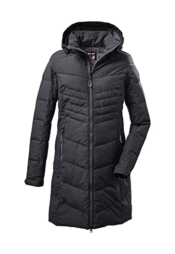 Killtec Damen Steppparka mit abzippbarer Kapuze - KOW 150 WMN QLTD PRK, anthrazit, 46, 37421-000