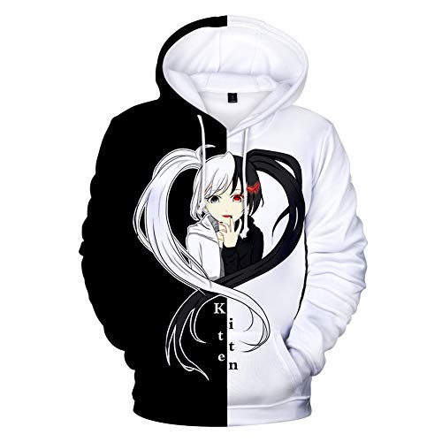 Bär Sweatshirts Sweatshirt Schwarz Weiß Bär Pullover Tops 3D Casual Erwachsene Kinder Casual Hoodies Sweatshirts Gr. 150 cm, Type3