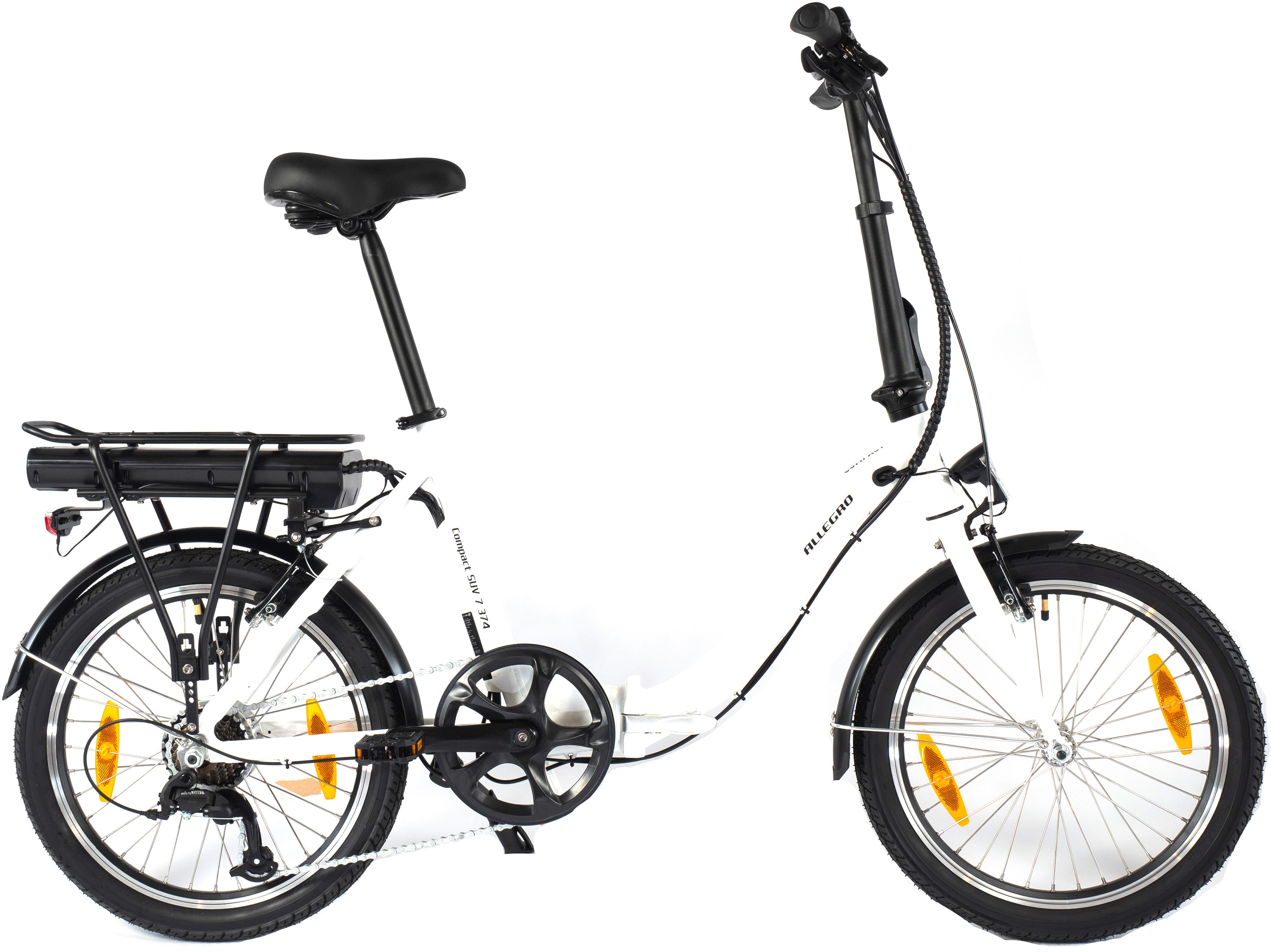 Allegro Unisex – Erwachsene E-Bike, Weiß, 33 cm
