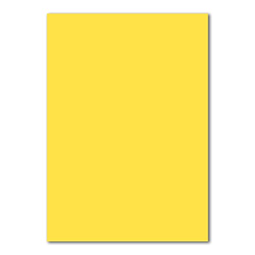 200 DIN A4 Papierbogen Planobogen - Honiggelb (Gelb) - 160 g/m² - 21 x 29,7 cm - Bastelbogen Ton-Papier Fotokarton Bastel-Papier Ton-Karton - FarbenFroh